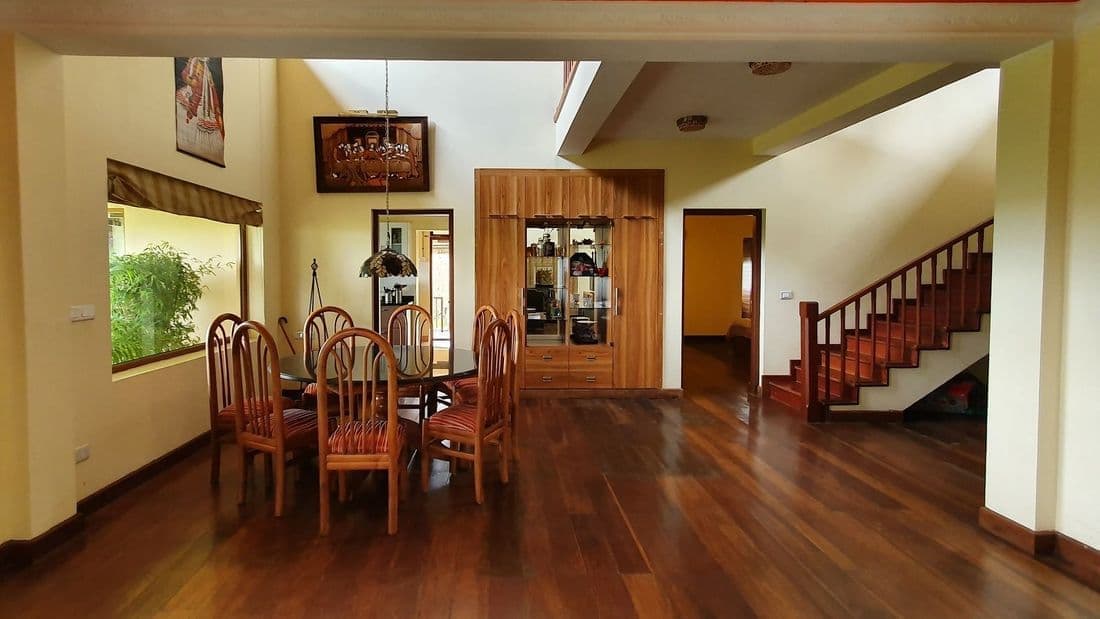 Dining kitchen and bedroom