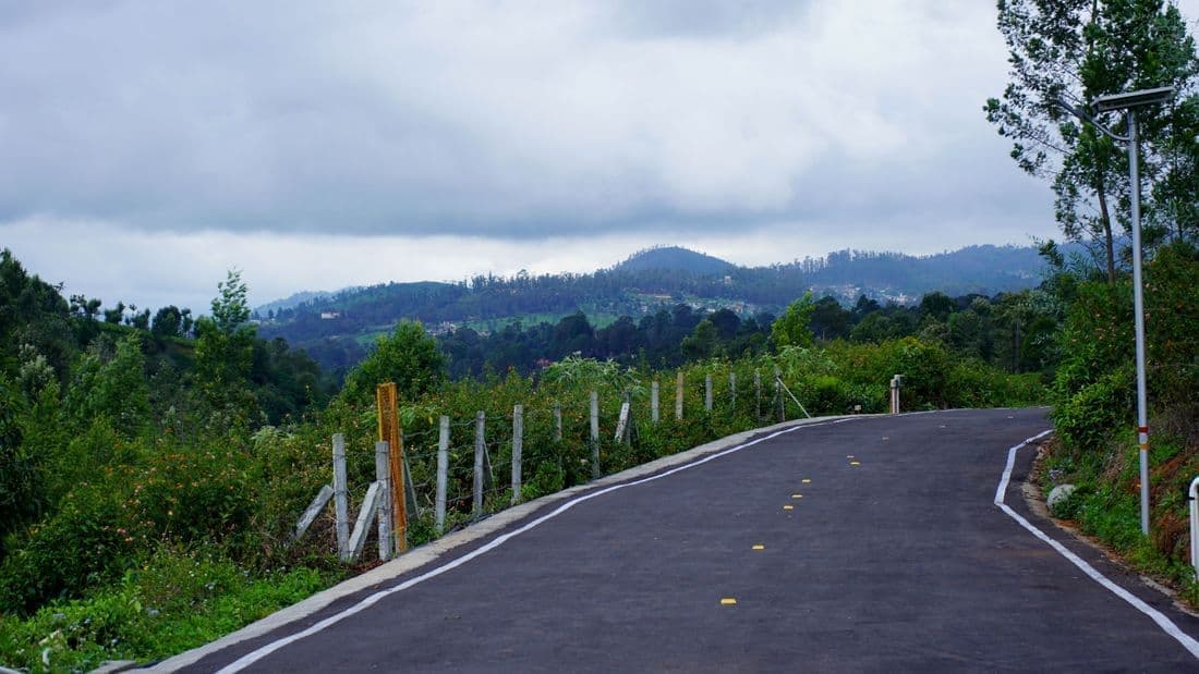 View of the hills of Coonoor from Hill Valley Enclave near Wellington